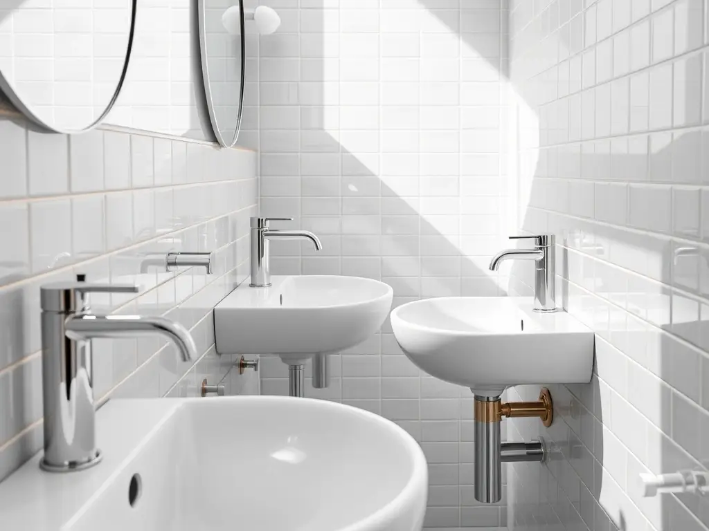 A sparkling clean bathroom with gleaming tiles, a spotless mirror, and fresh towels, illustrating the thoroughness of a deep cleaning service.